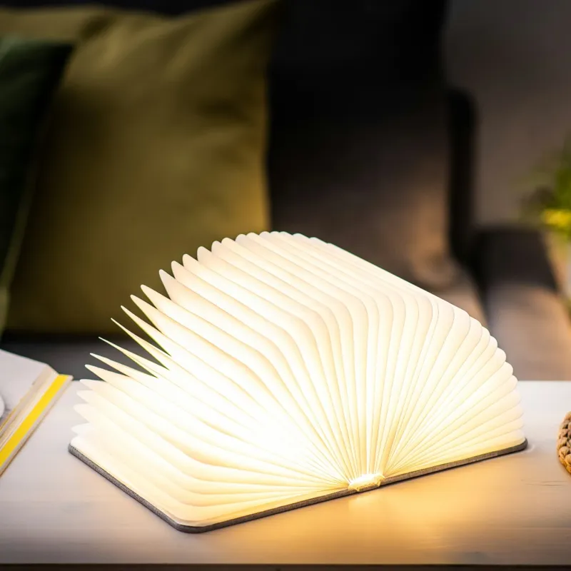 Gingko Large Smart Book Light in Urban Grey-5